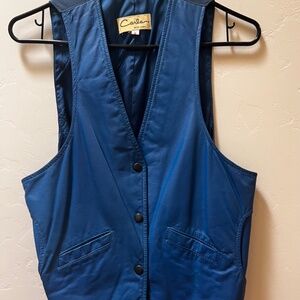 Leather Blue Vest size small